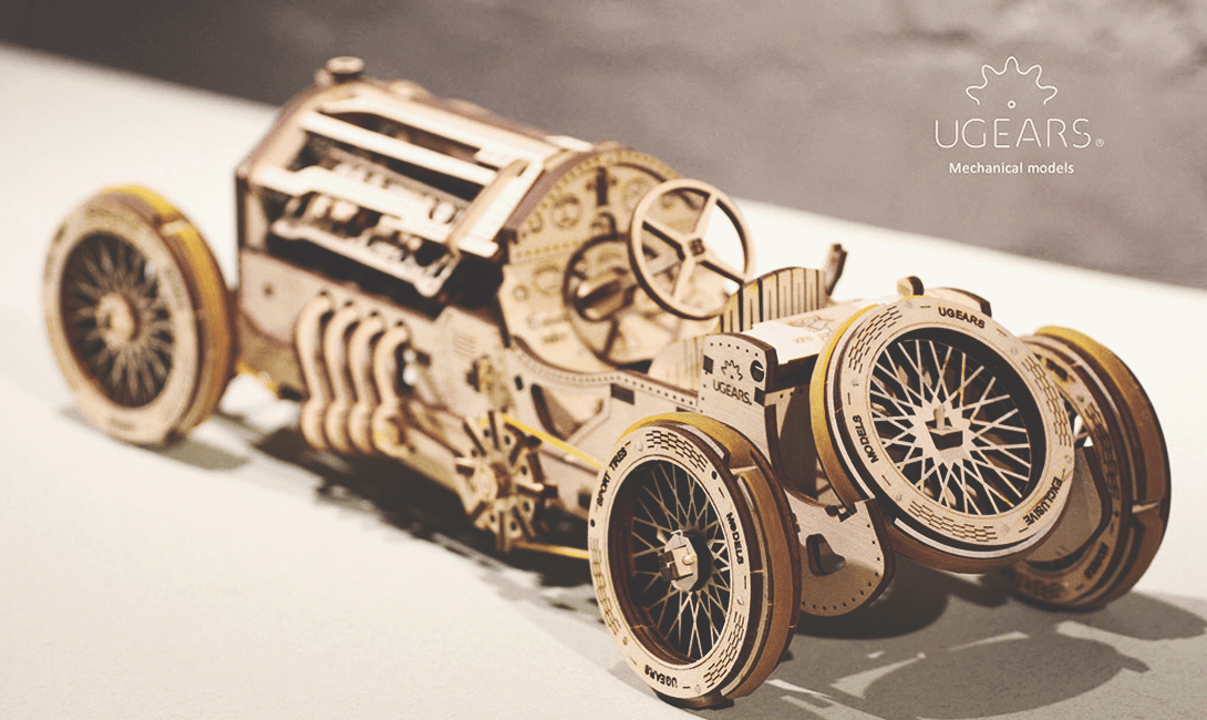 Деревянный конструктор Ugears спорткар U-9 Гран-при