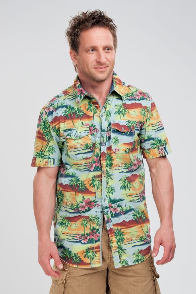 Рубашка с гавайским принтом