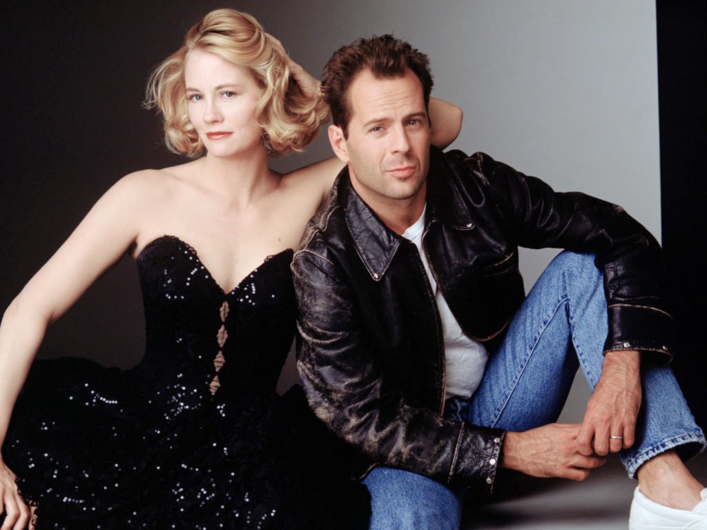 Cybill Shepherd and Bruce Willis star in Moonlighting.