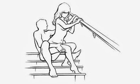 Картинки на тему сексуальные позиции. Как приятно заниматься сексом на лестнице в собственном доме! Поробуй, если еще не пробовал.
