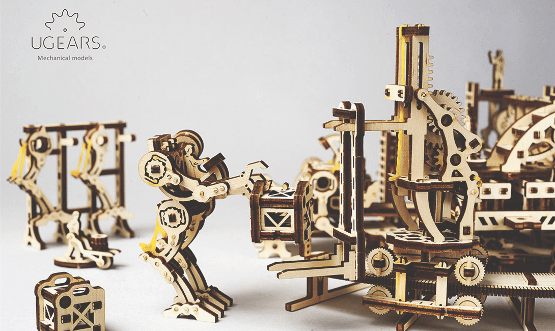 Деревянный конструктор Ugears фабрика роботов