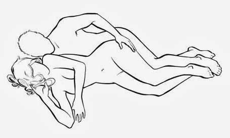 Картинка "ложечки" - сексуальной позы для беременных и не только.