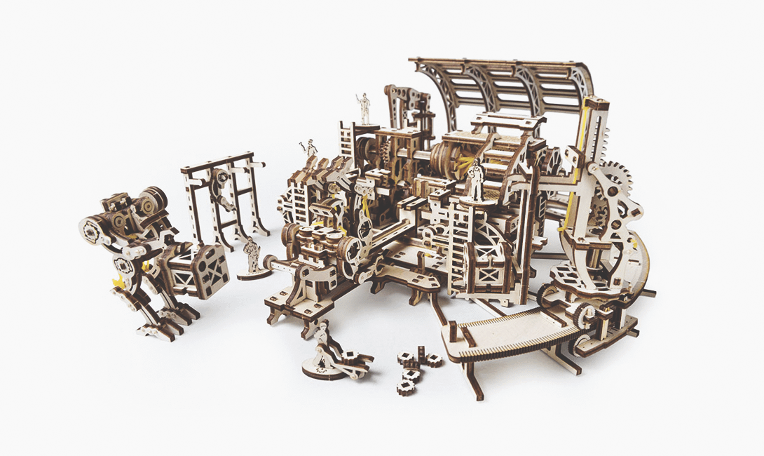 Деревянный конструктор Ugears фабрика роботов